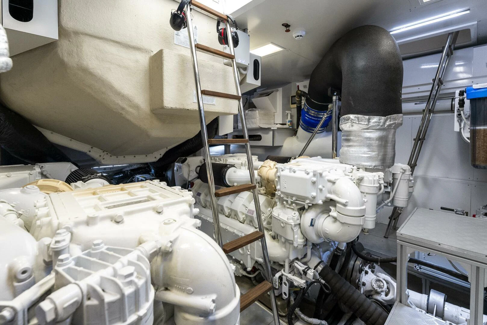 a machine with a large metal cylinder aboard PINCH ME Yacht for Sale