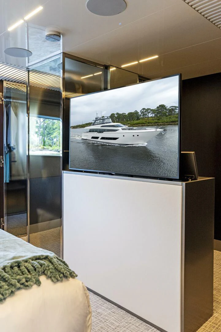 a large window with a view of the water aboard PINCH ME Yacht for Sale