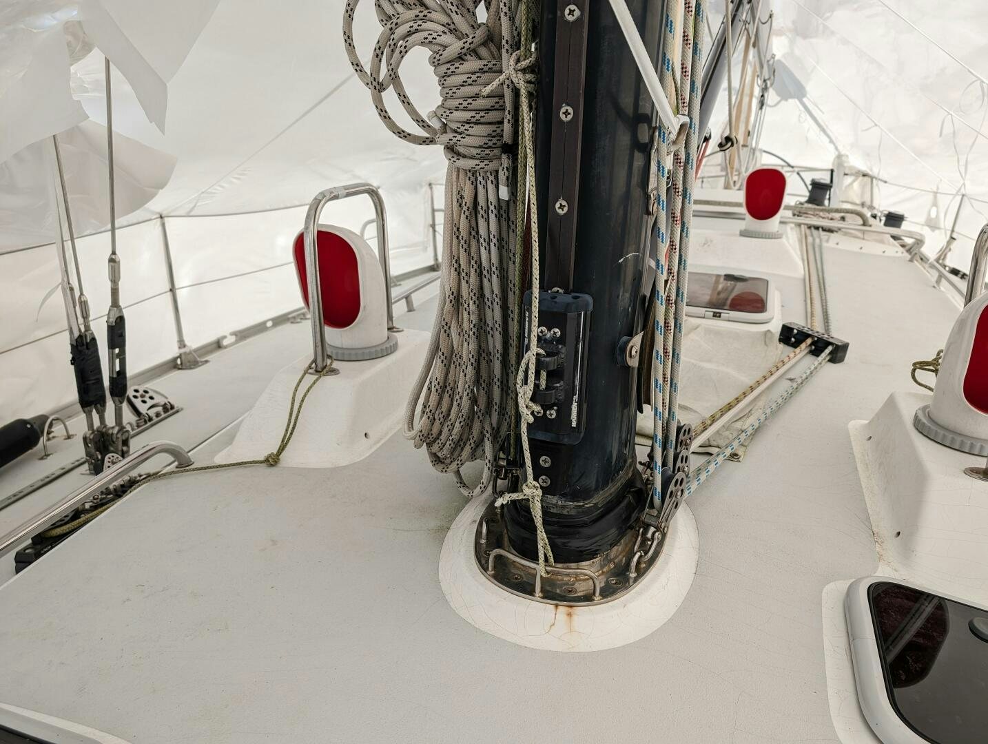 a machine on the white cover aboard MOJO Yacht for Sale