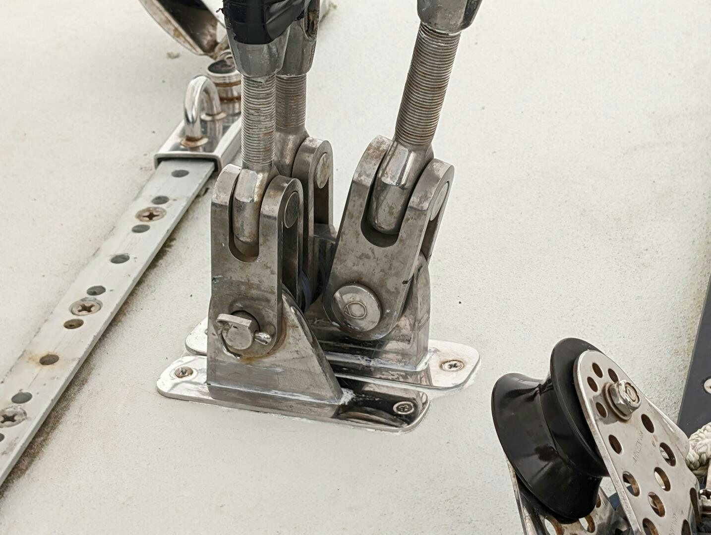 a machine with a metal handle aboard MOJO Yacht for Sale