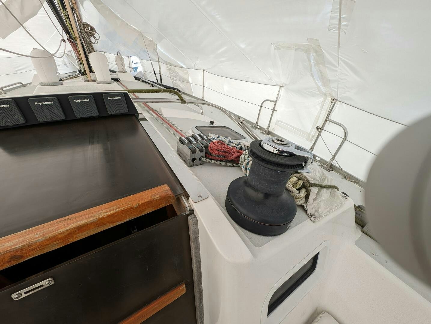 a machine on the counter aboard MOJO Yacht for Sale