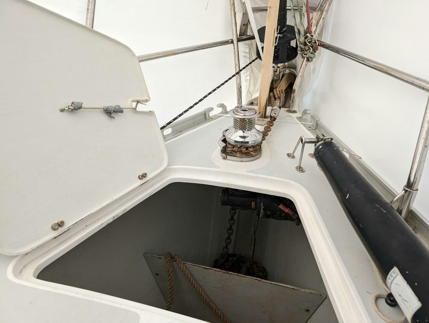 a machine on the counter aboard MOJO Yacht for Sale