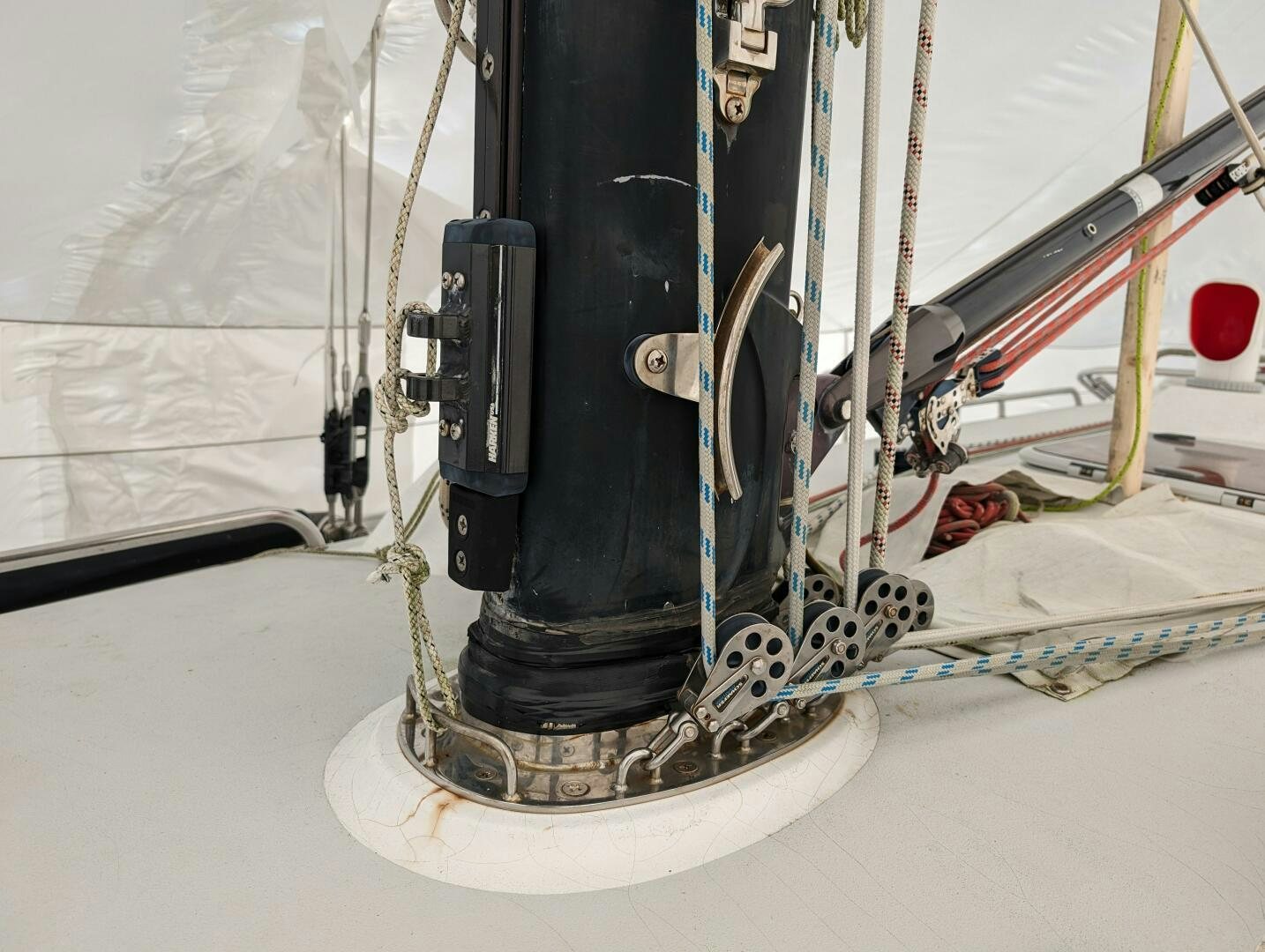 a black and white machine aboard MOJO Yacht for Sale