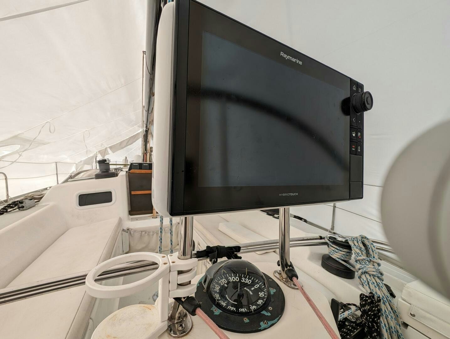 a machine with a screen aboard MOJO Yacht for Sale