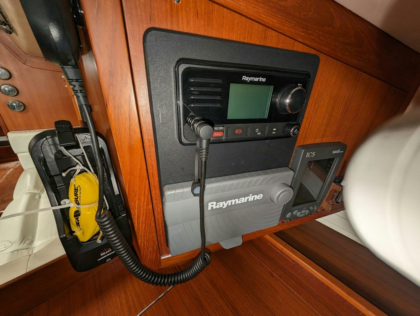 a black and silver electronic device aboard MOJO Yacht for Sale