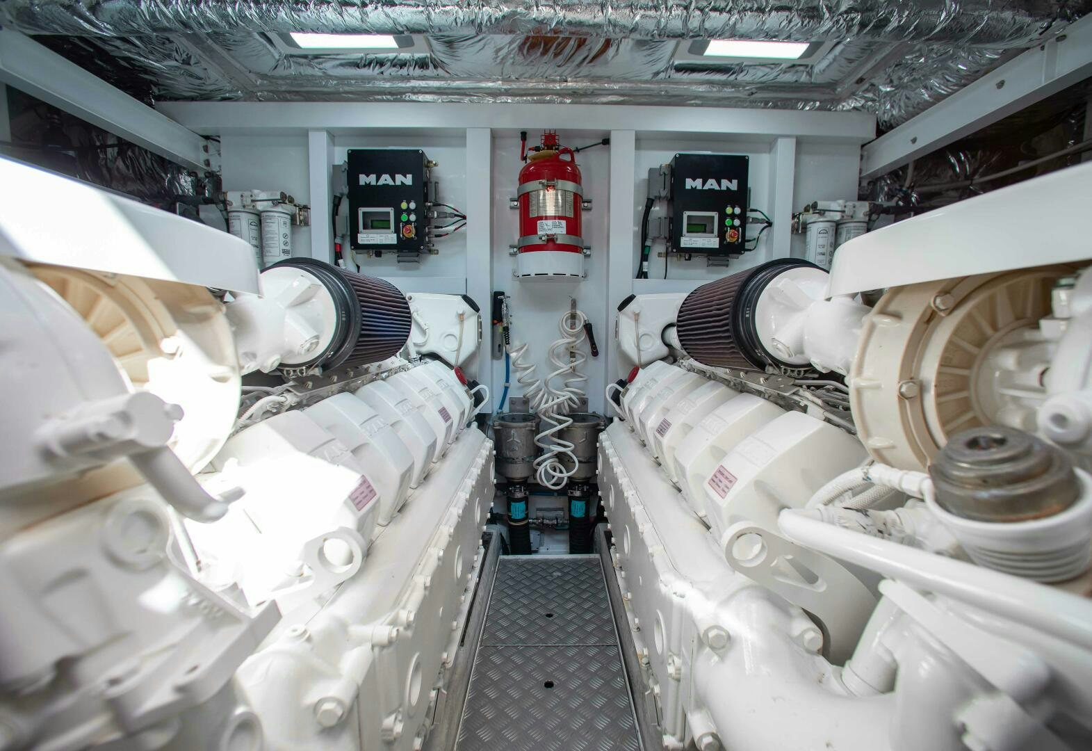 a large machine with many pipes aboard RIPPLE Yacht for Sale