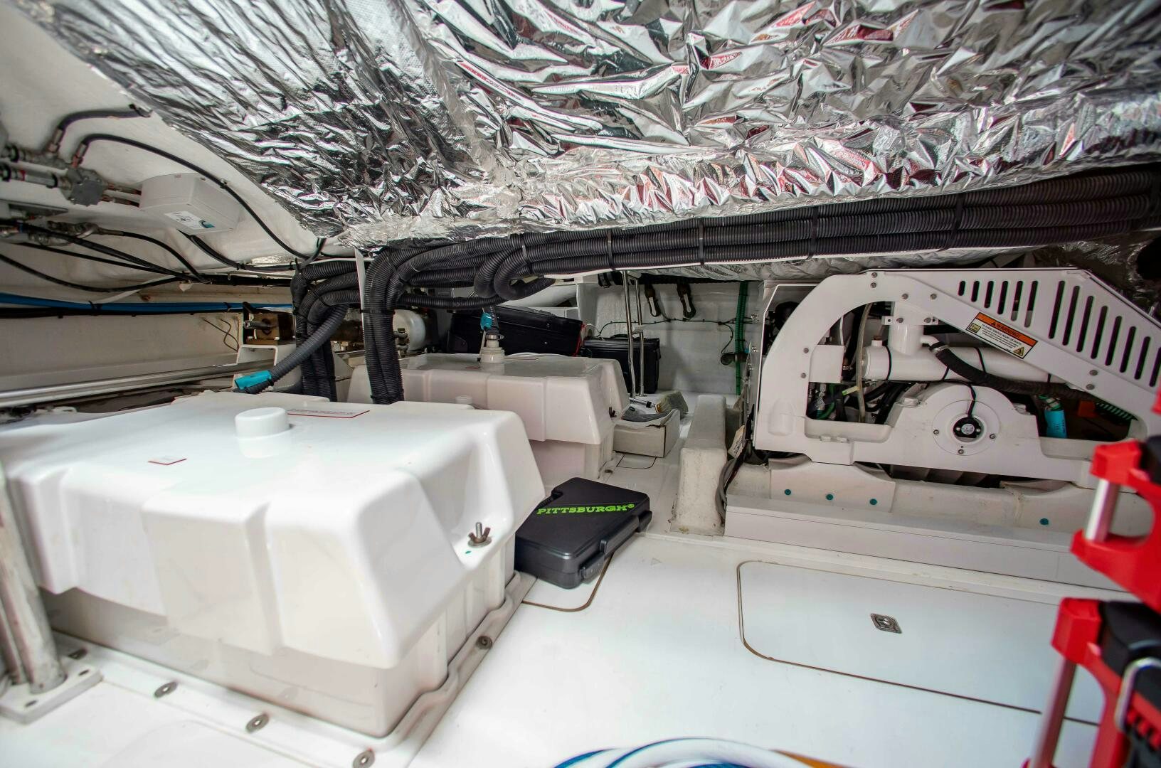 a large white machine aboard RIPPLE Yacht for Sale