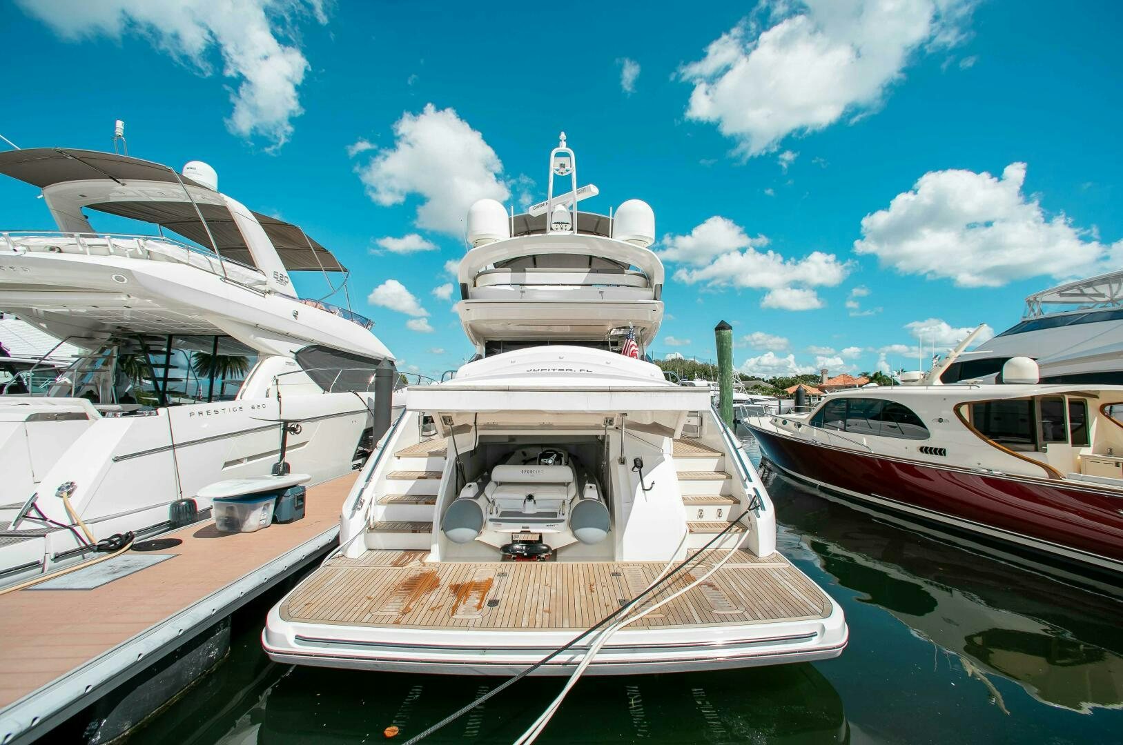 a group of boats docked aboard RIPPLE Yacht for Sale