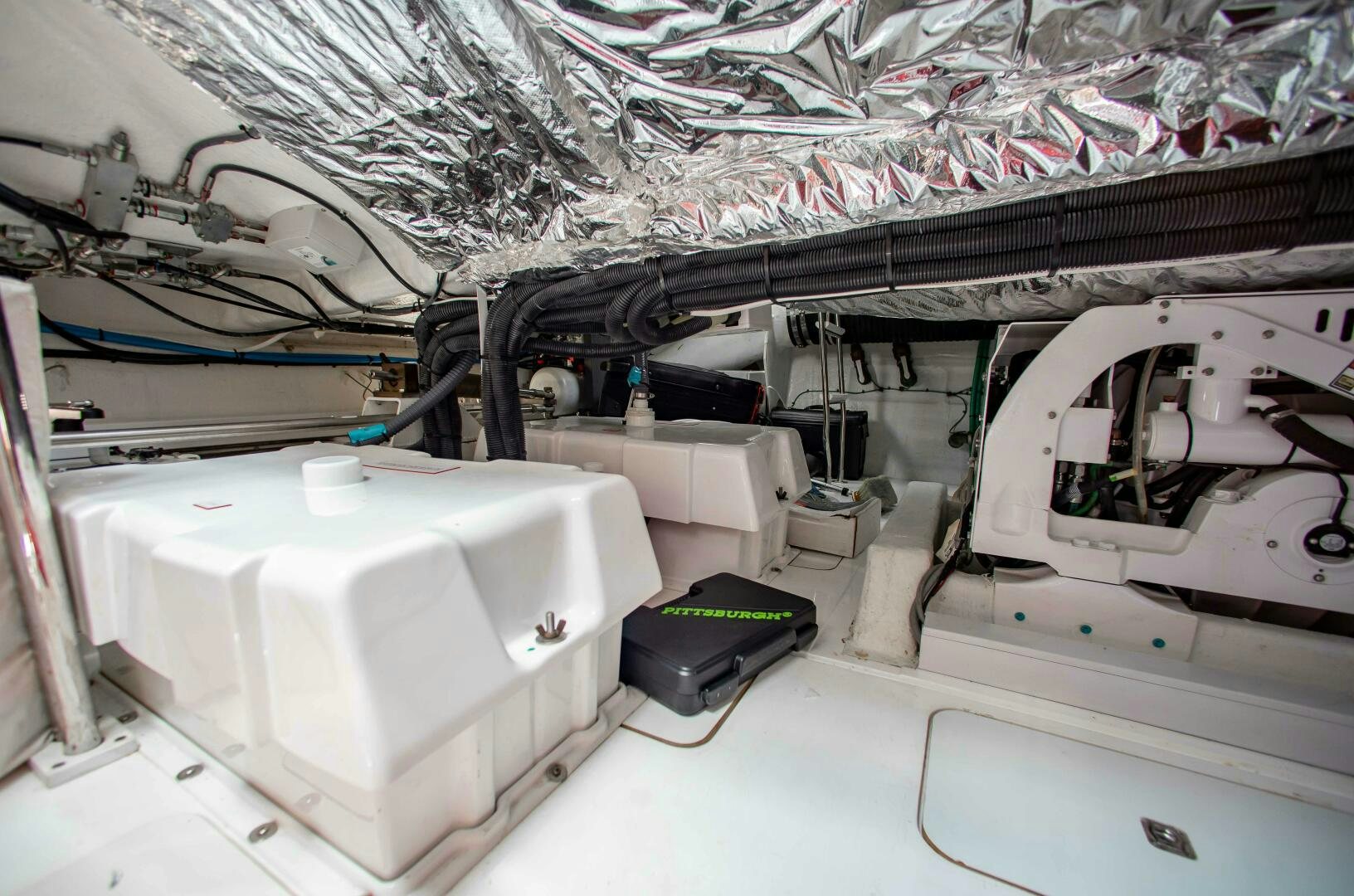 a room with a large white object aboard RIPPLE Yacht for Sale