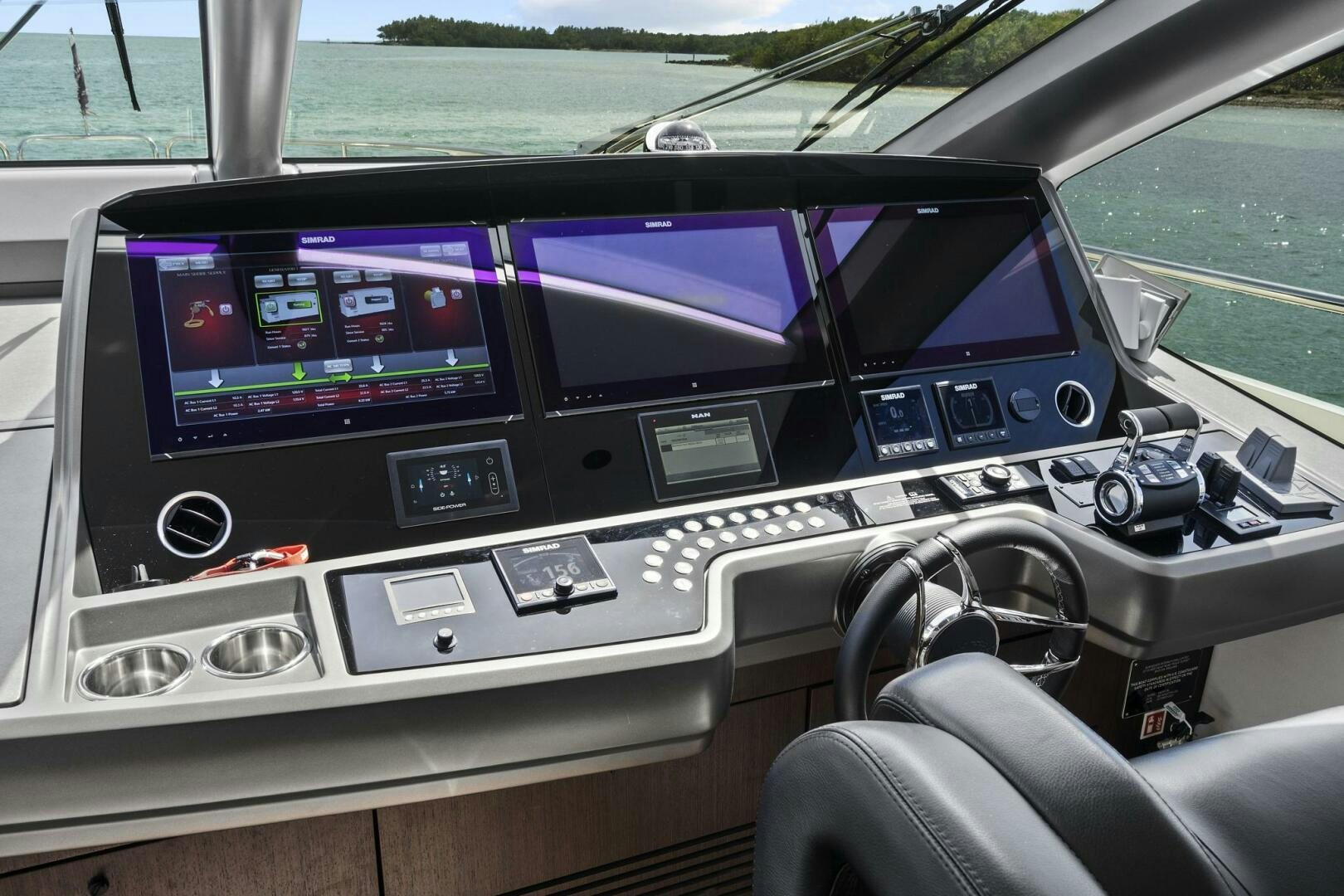 inside of a car aboard SEA ONE Yacht for Sale