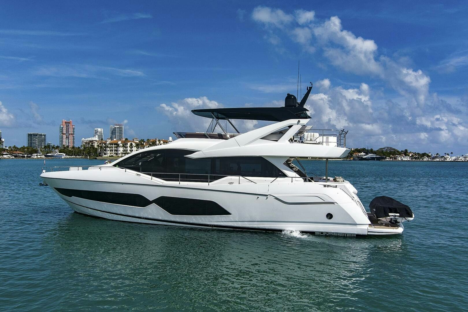 a boat in the water aboard SEA ONE Yacht for Sale
