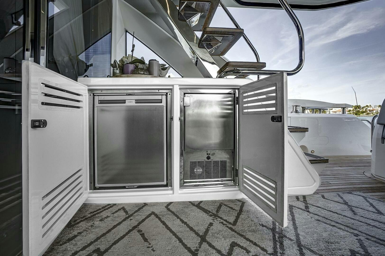 a group of refrigerators outside aboard SEA ONE Yacht for Sale