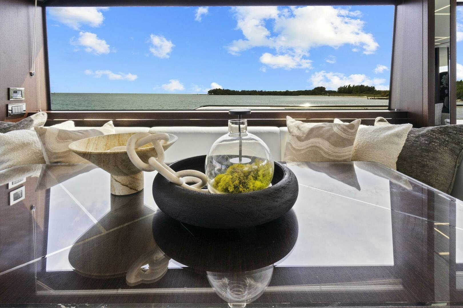 a bowl of food on a table aboard SEA ONE Yacht for Sale