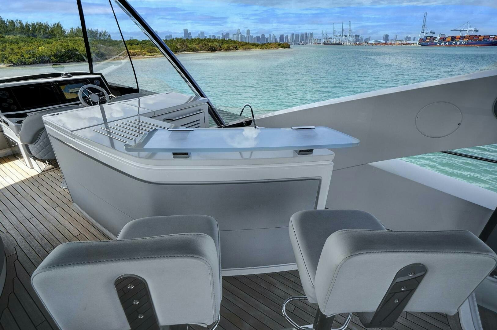 the inside of a boat aboard SEA ONE Yacht for Sale