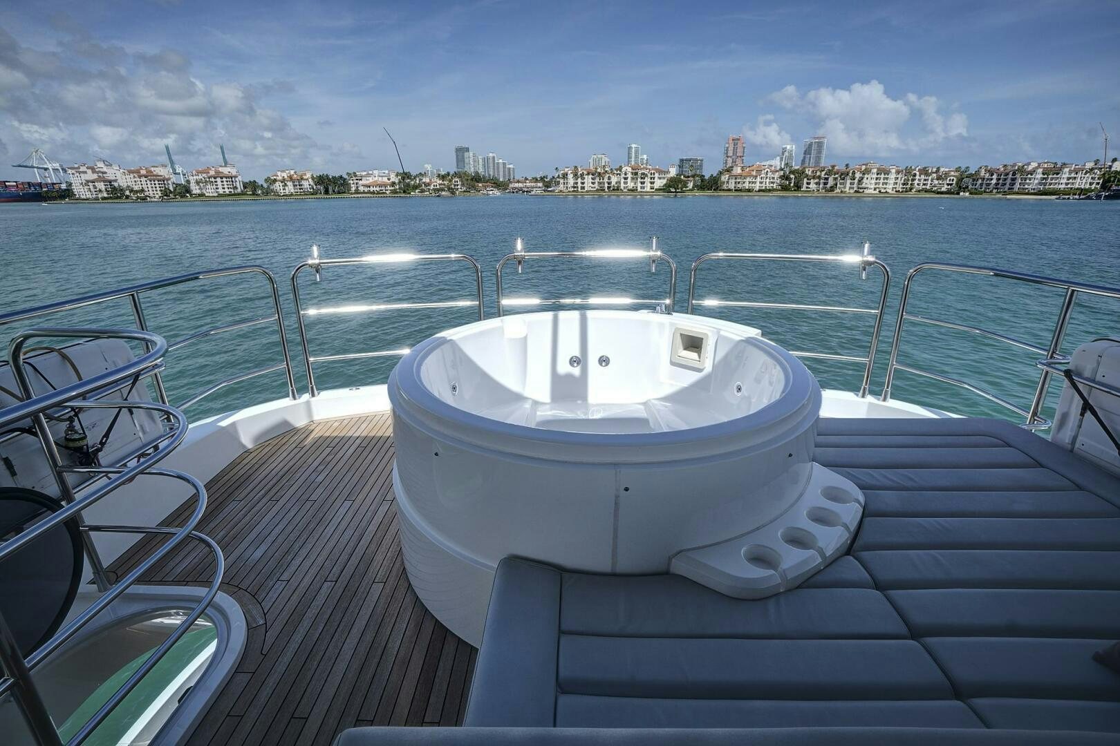 a white sink on a boat aboard SEA ONE Yacht for Sale
