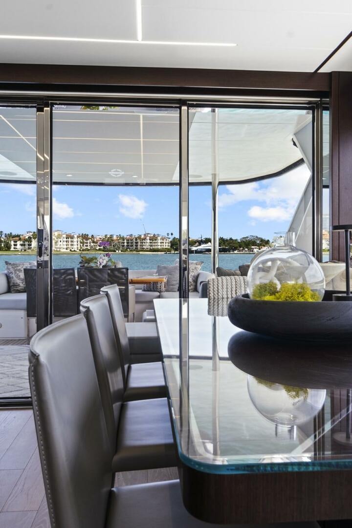 a bowl of food on a table aboard SEA ONE Yacht for Sale
