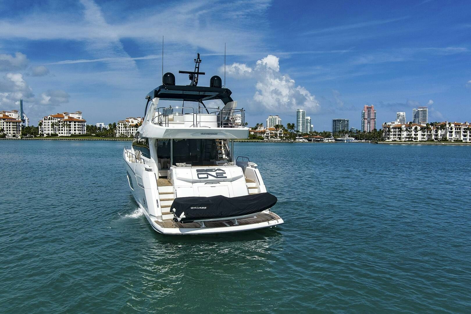 a boat on the water aboard SEA ONE Yacht for Sale