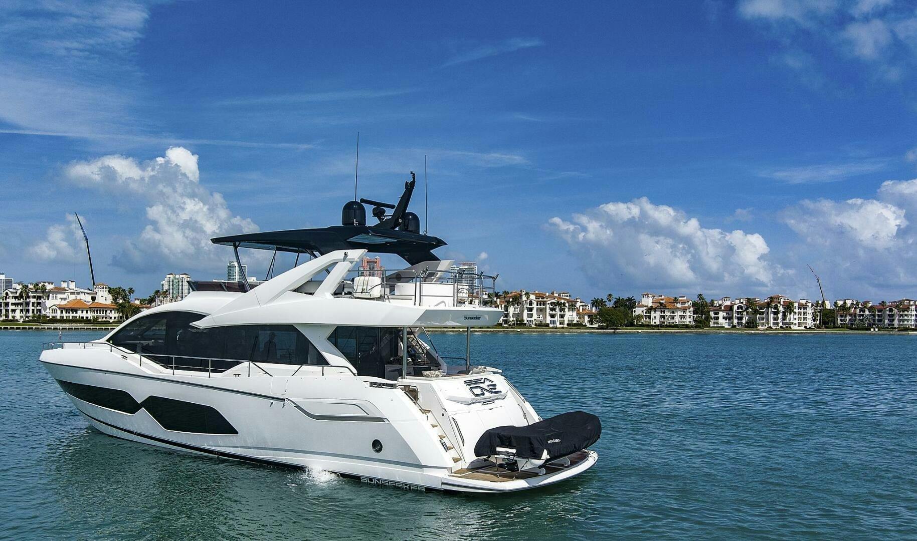 a helicopter on a boat aboard SEA ONE Yacht for Sale