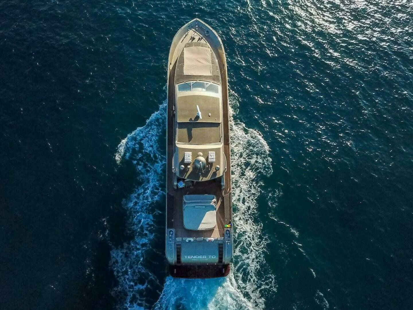 a space shuttle in the water aboard TENDER TO Yacht for Sale