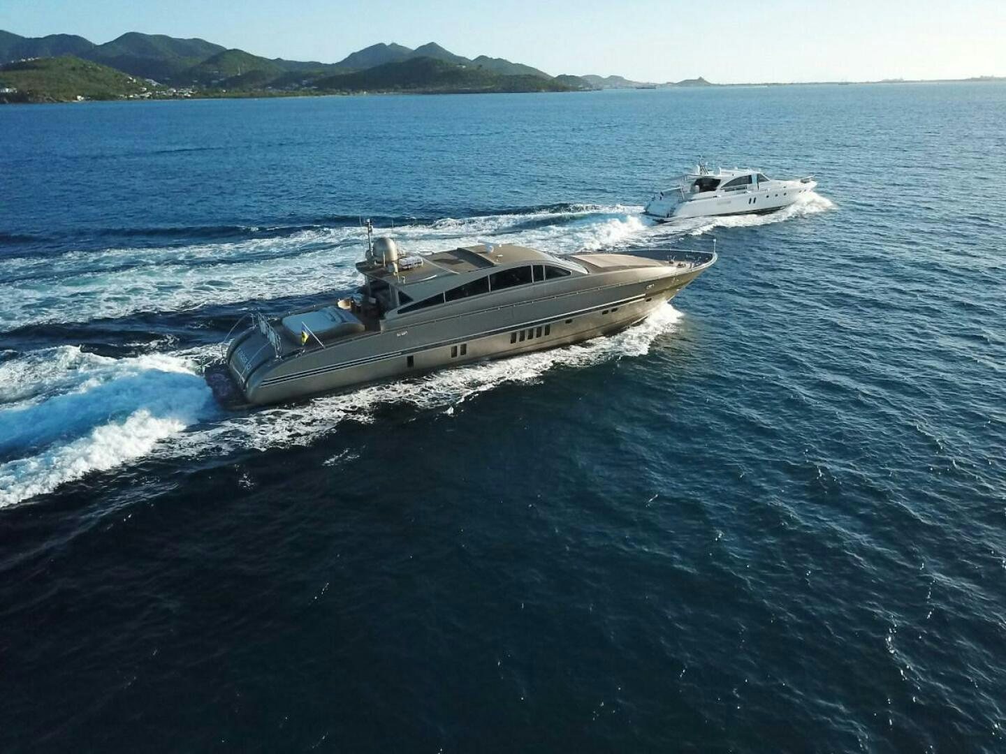 a boat on the water aboard TENDER TO Yacht for Sale