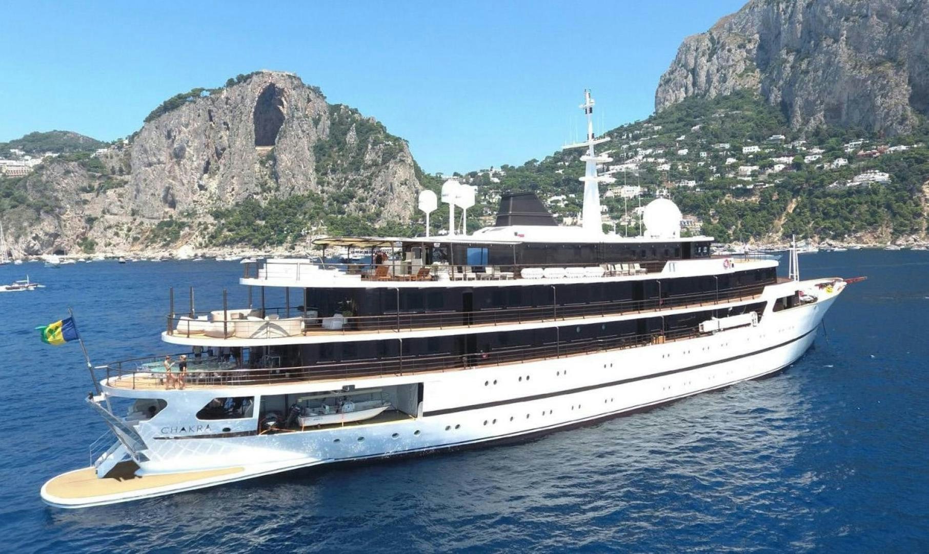 a boat on the water aboard CHAKRA Yacht for Sale