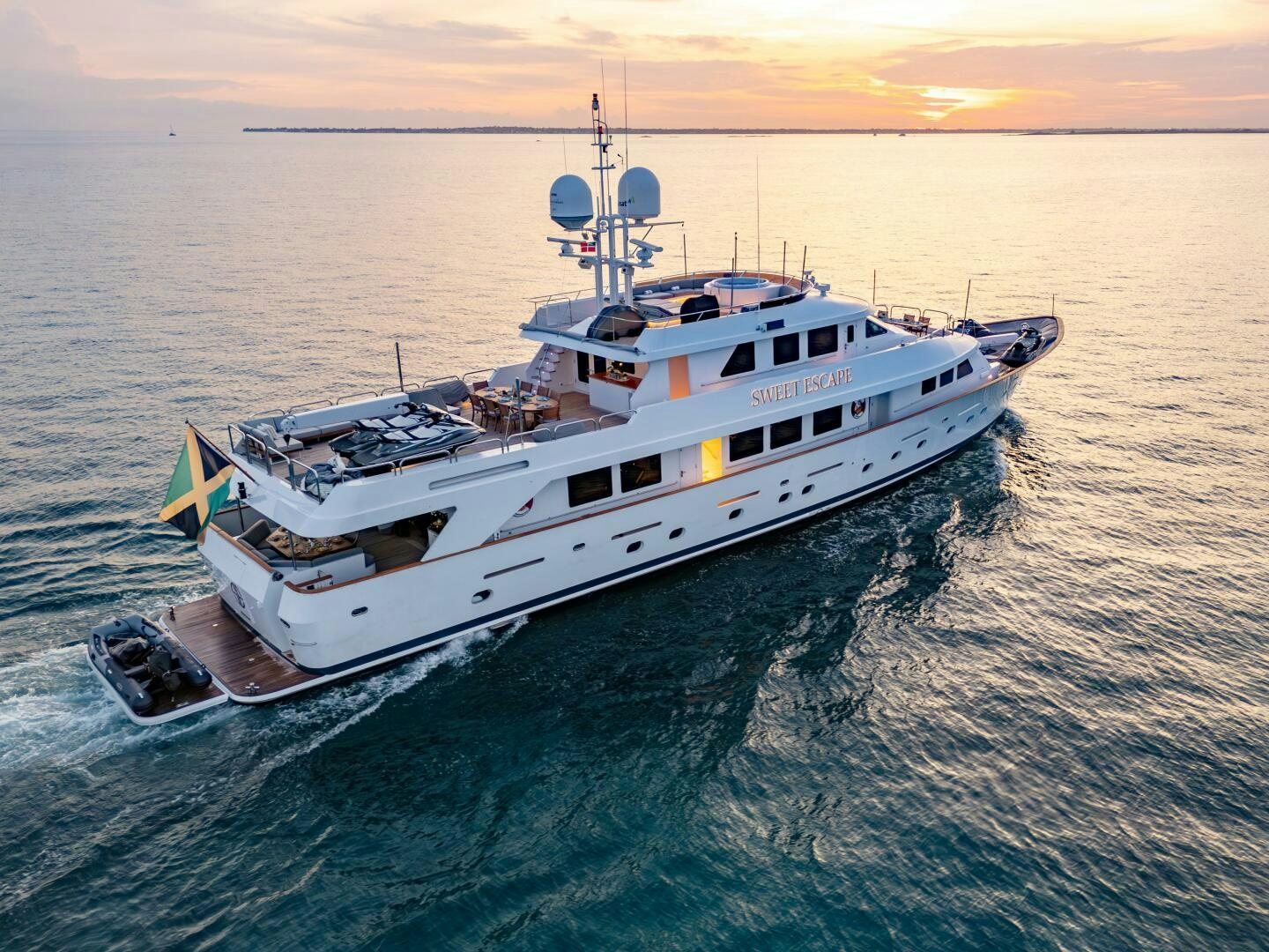a boat in the water aboard SWEET ESCAPE Yacht for Sale