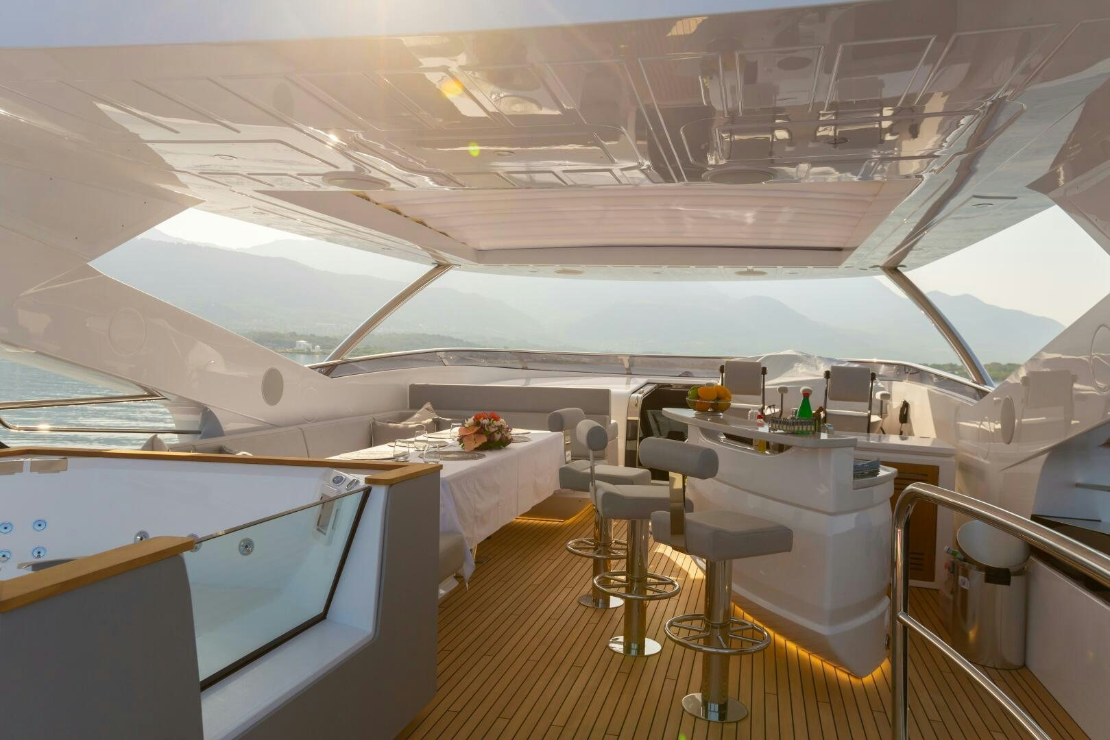 inside of a space ship aboard MR. K IRISTON Yacht for Sale