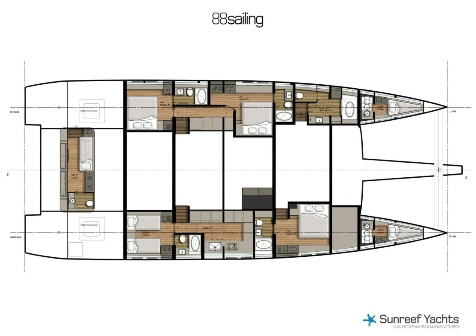 diagram, engineering drawing aboard LITTLE GIANT Yacht for Sale
