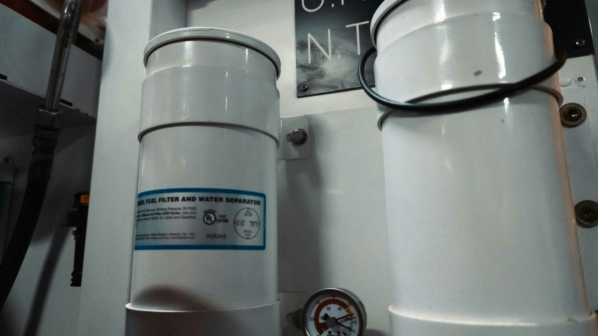 a white machine with a label aboard SATORI Yacht for Sale