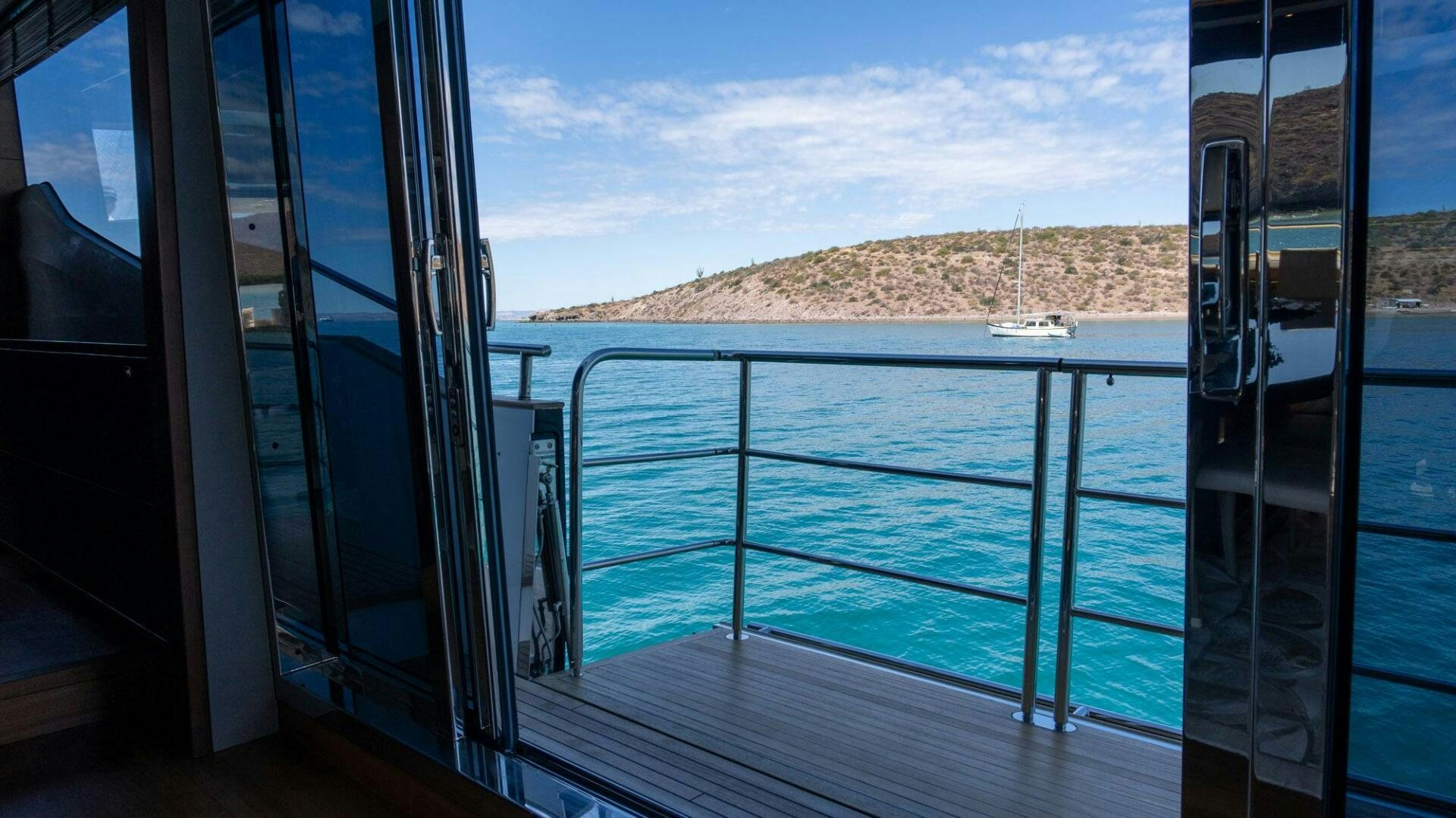 a boat on the water aboard SATORI Yacht for Sale