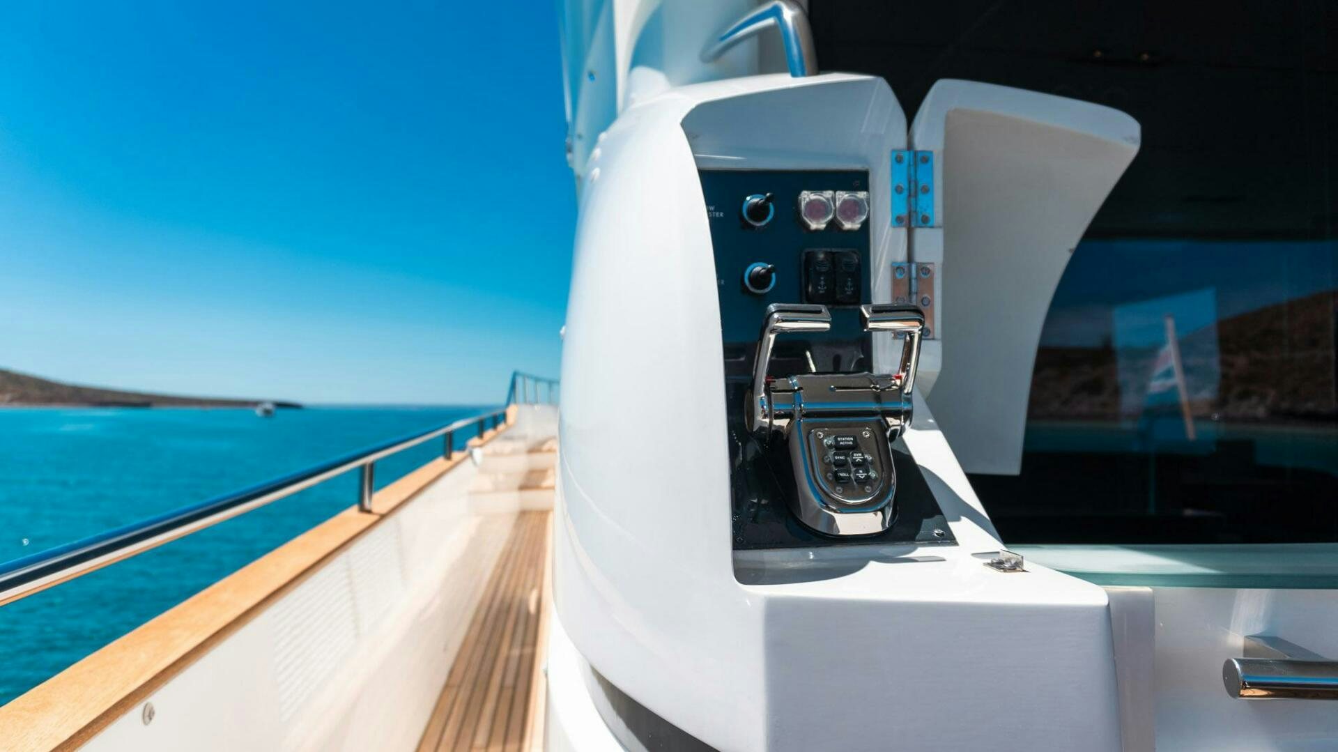 a white box with a camera inside aboard SATORI Yacht for Sale