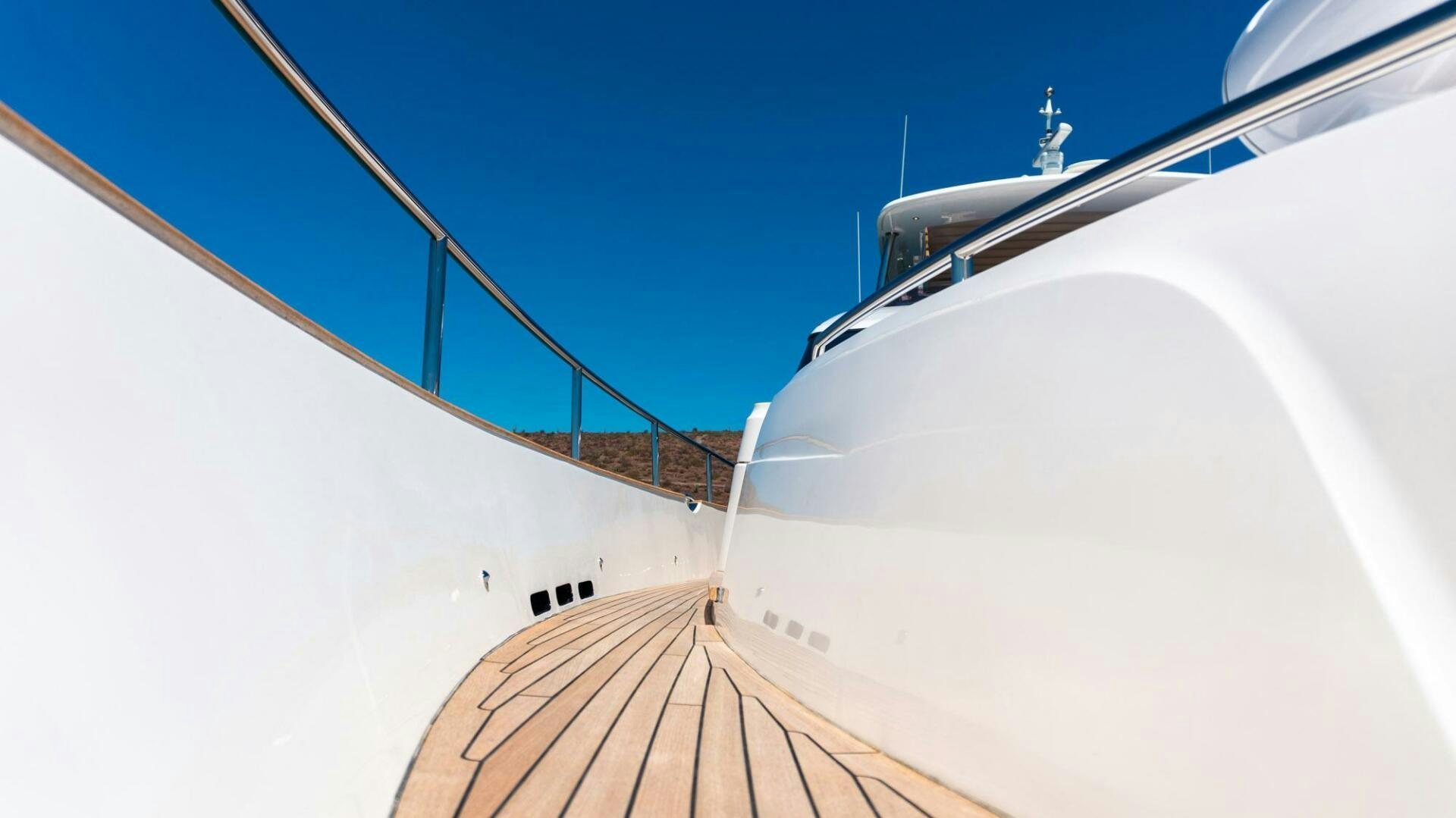 a large white ship aboard SATORI Yacht for Sale