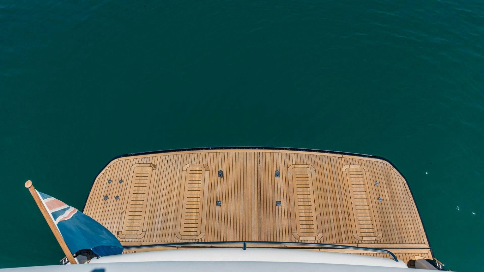 a person sitting in front of a large wooden structure aboard SATORI Yacht for Sale