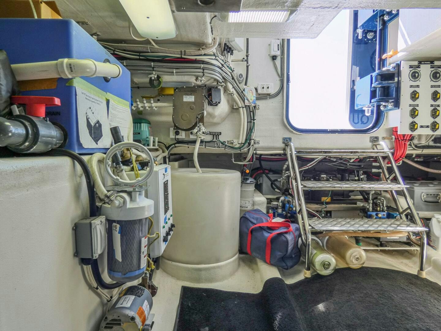 a room with equipment and equipment aboard IIWII Yacht for Sale