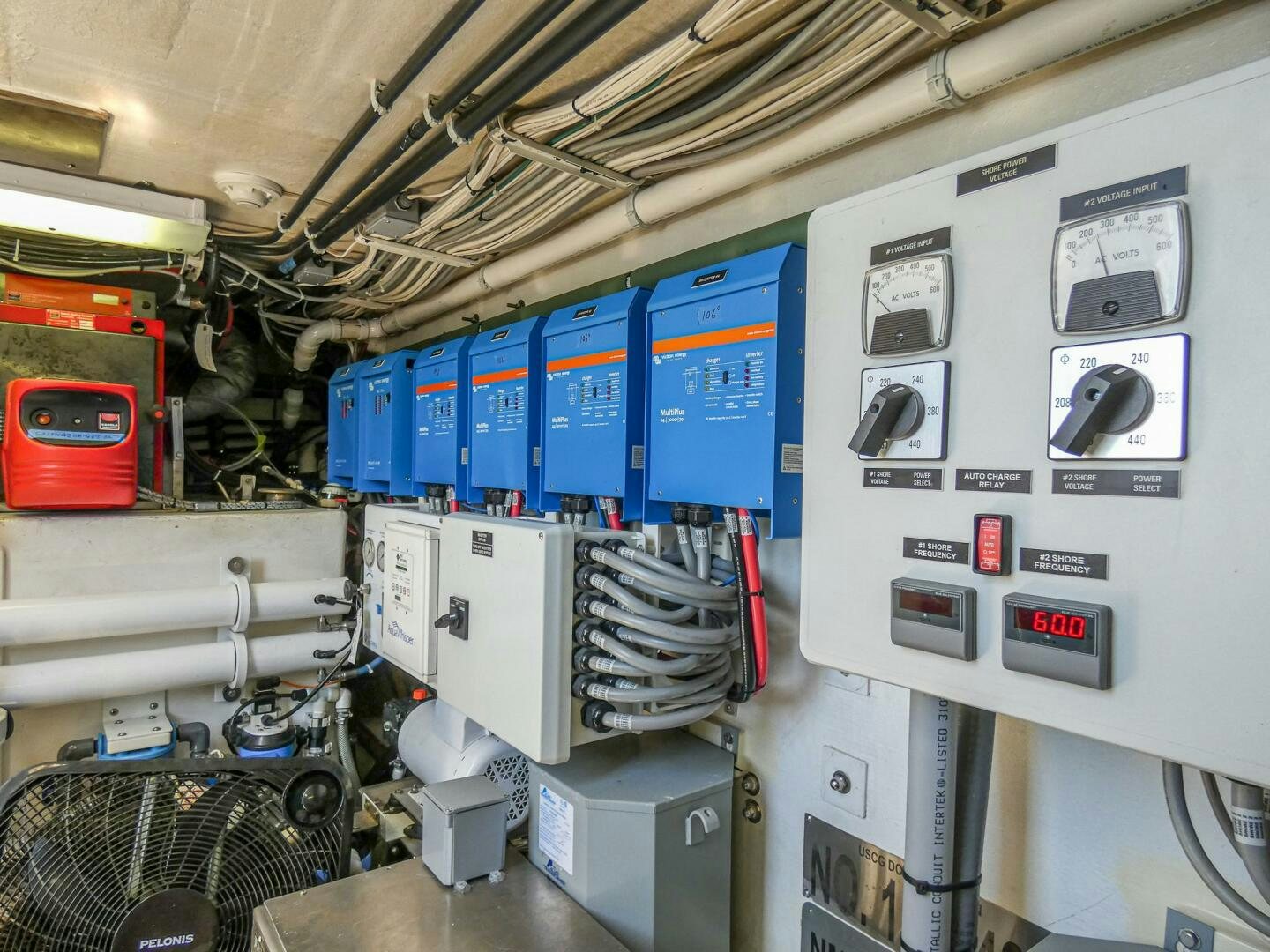 a room with machines and equipment aboard IIWII Yacht for Sale