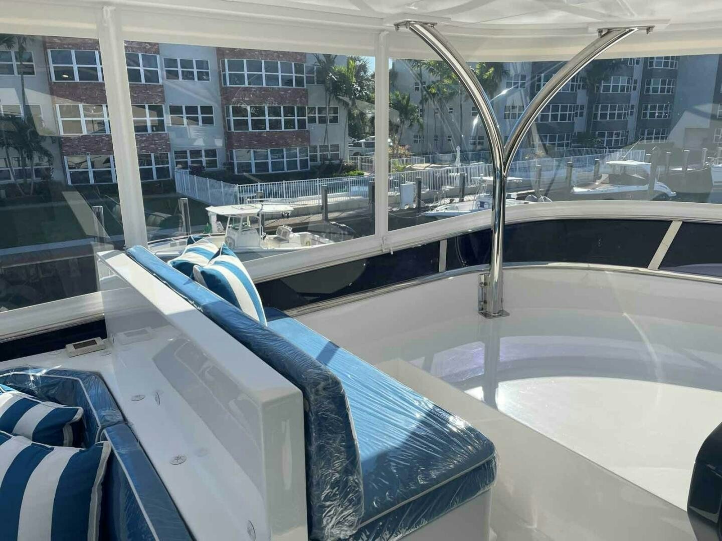 inside of a building aboard DEESCOVERY Yacht for Sale