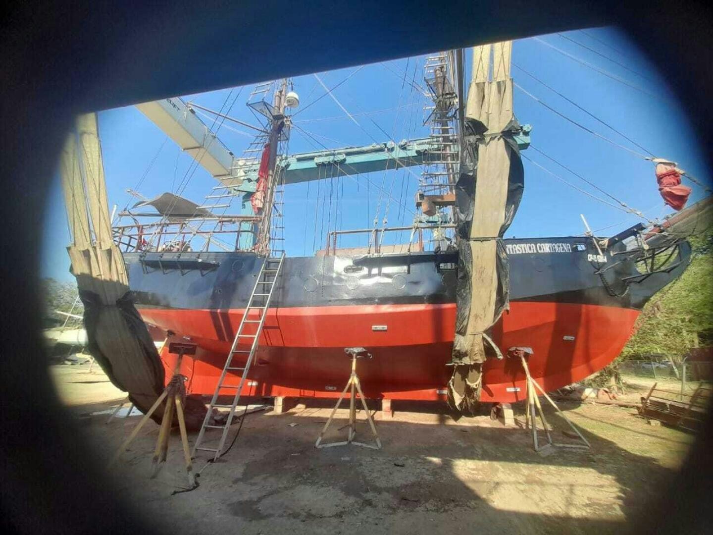 a person standing next to a large machine aboard LA FANTASTICA Yacht for Sale