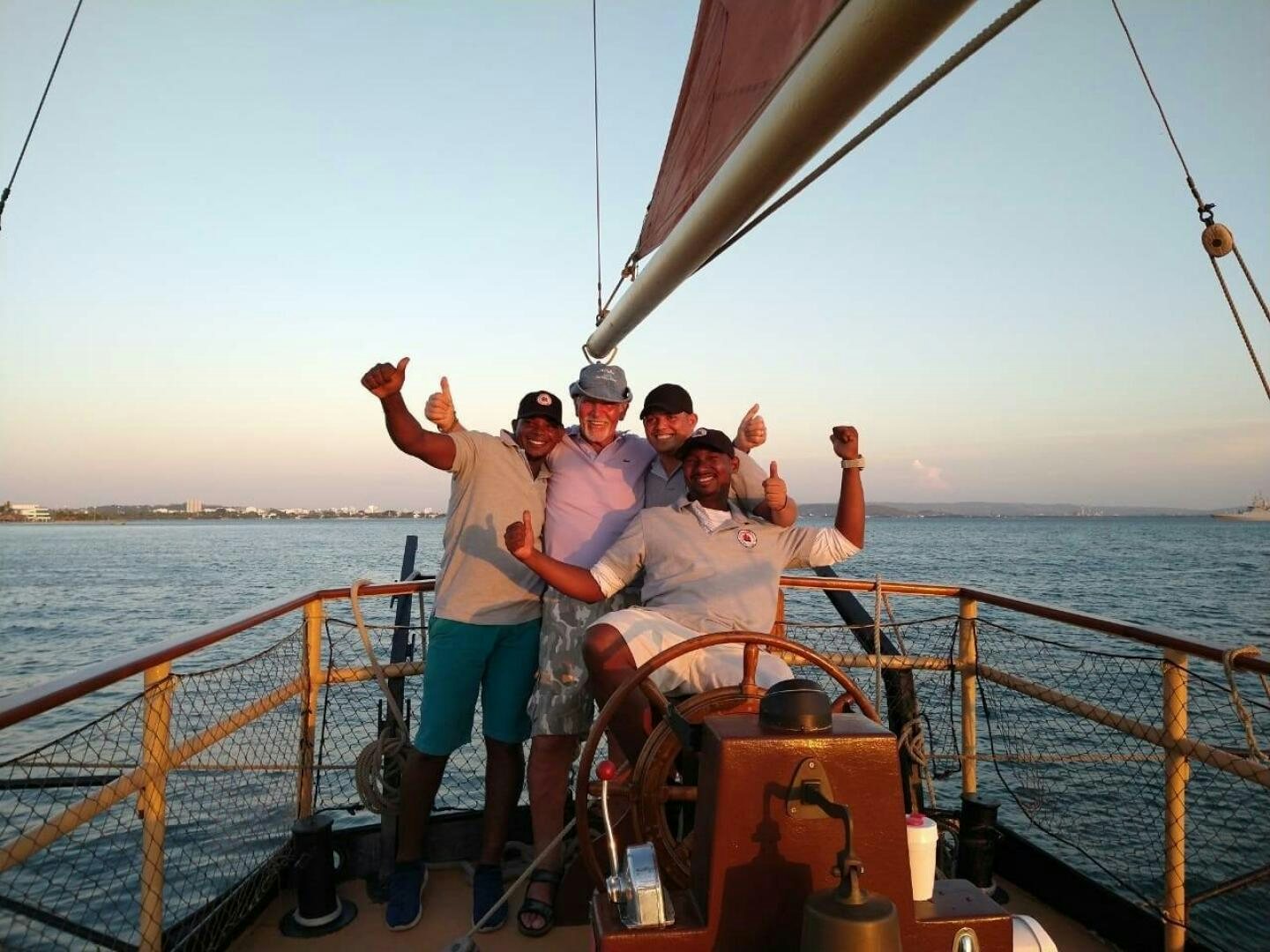 a group of people on a boat aboard LA FANTASTICA Yacht for Sale