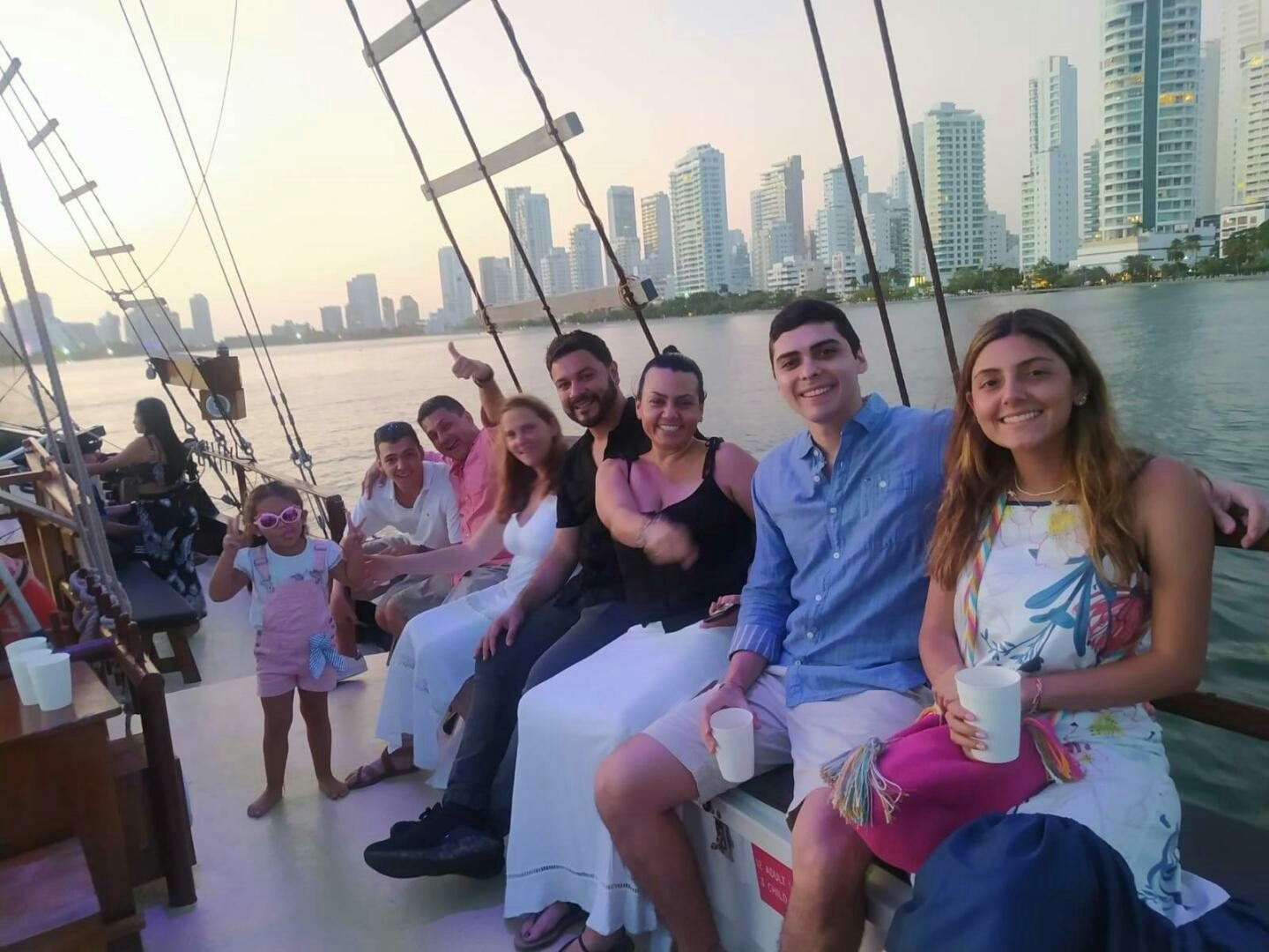 a group of people on a boat aboard LA FANTASTICA Yacht for Sale