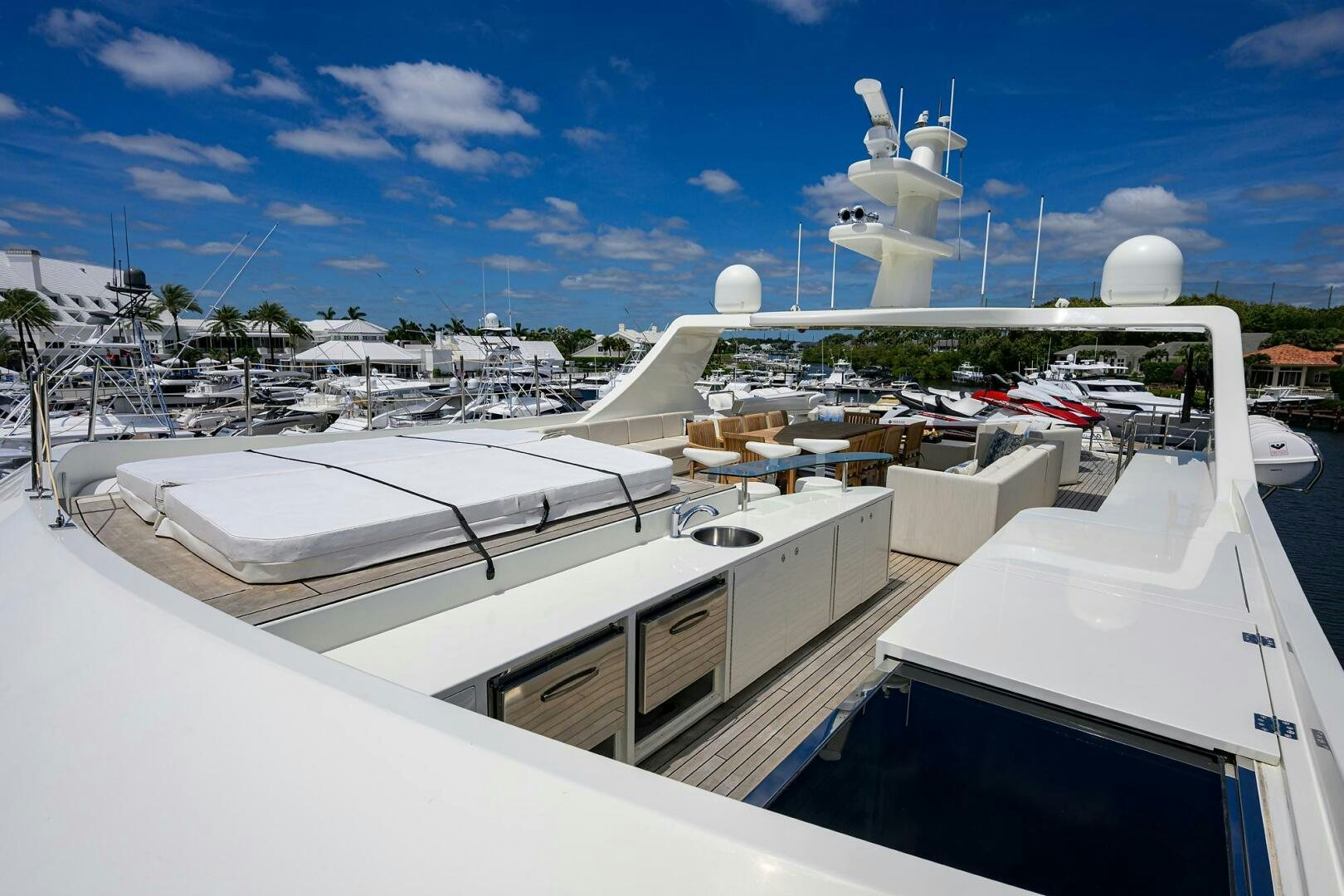 a group of boats in a harbor aboard KIMBERLIE Yacht for Sale