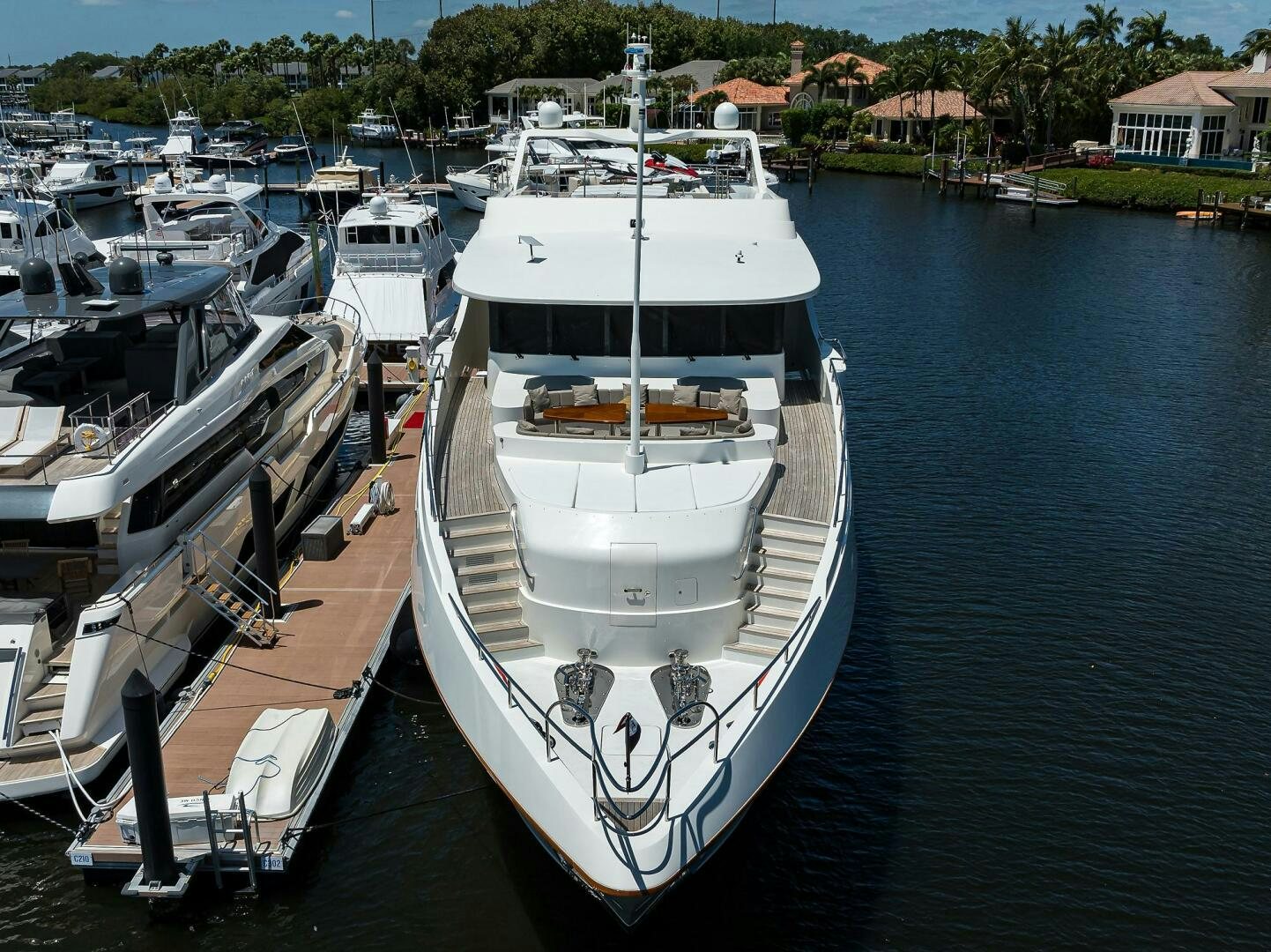 a group of boats are parked in a harbor aboard KIMBERLIE Yacht for Sale