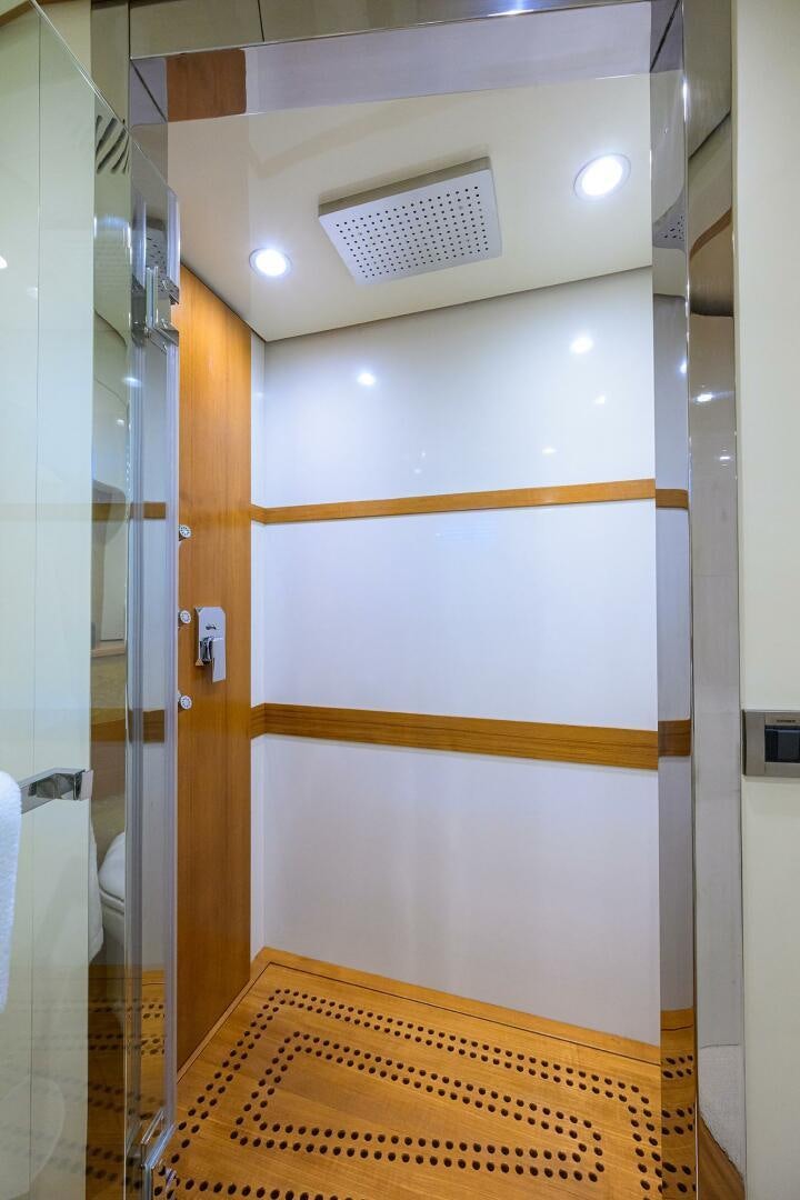 a door with a vent on the wall aboard KIMBERLIE Yacht for Sale