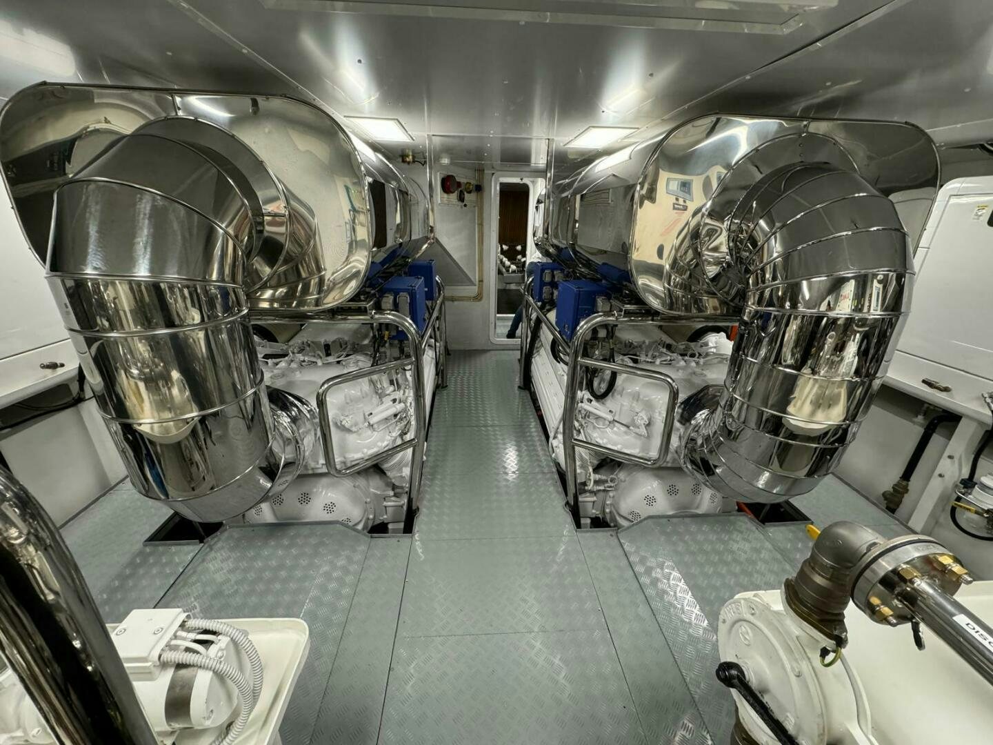 a large room with machinery aboard SERENDIPITY Yacht for Sale