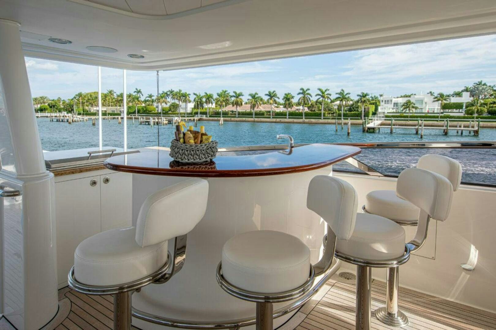 a table with chairs around it aboard BOXER Yacht for Sale
