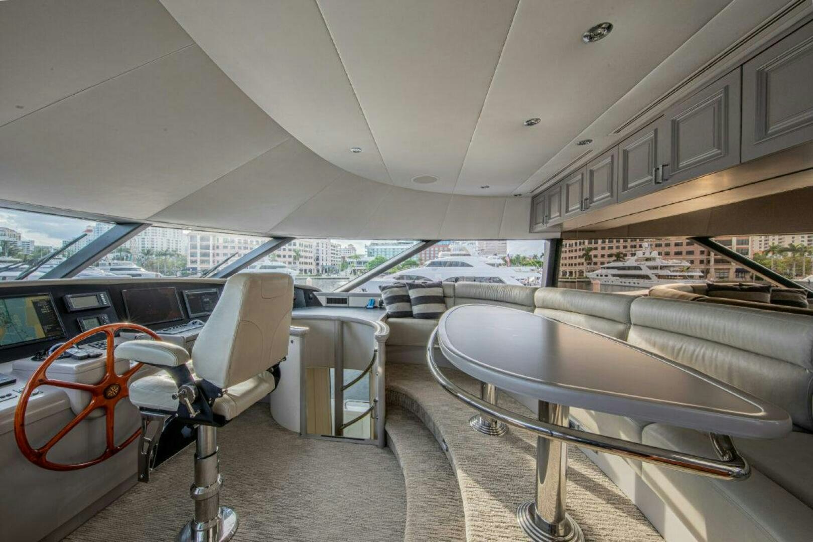 inside of a car aboard BOXER Yacht for Sale