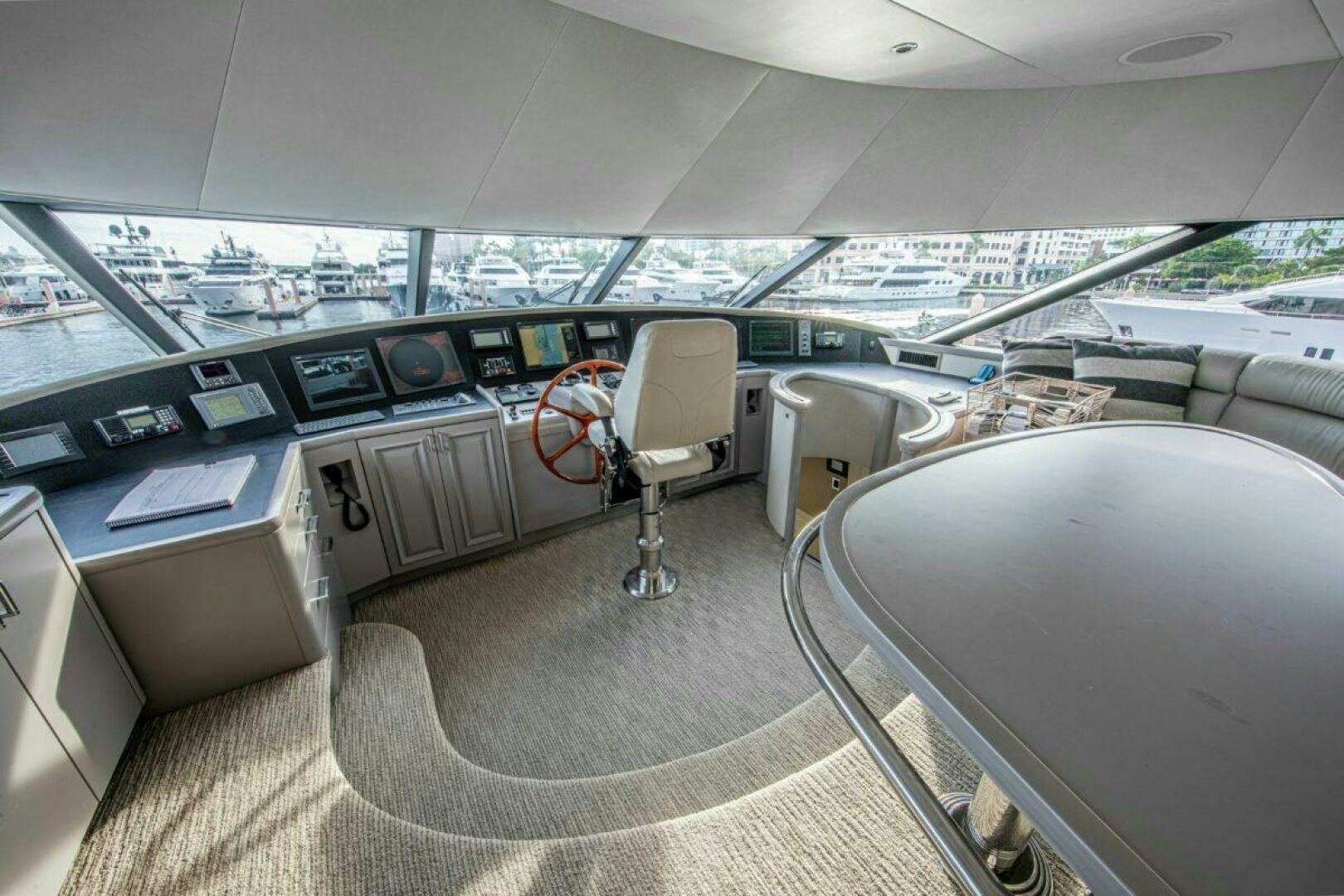 inside of a car aboard BOXER Yacht for Sale