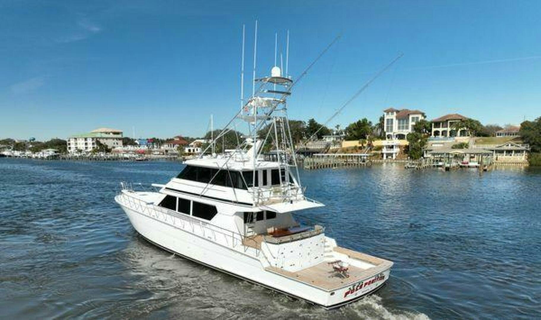 a boat in the water aboard POLE POSITION Yacht for Sale