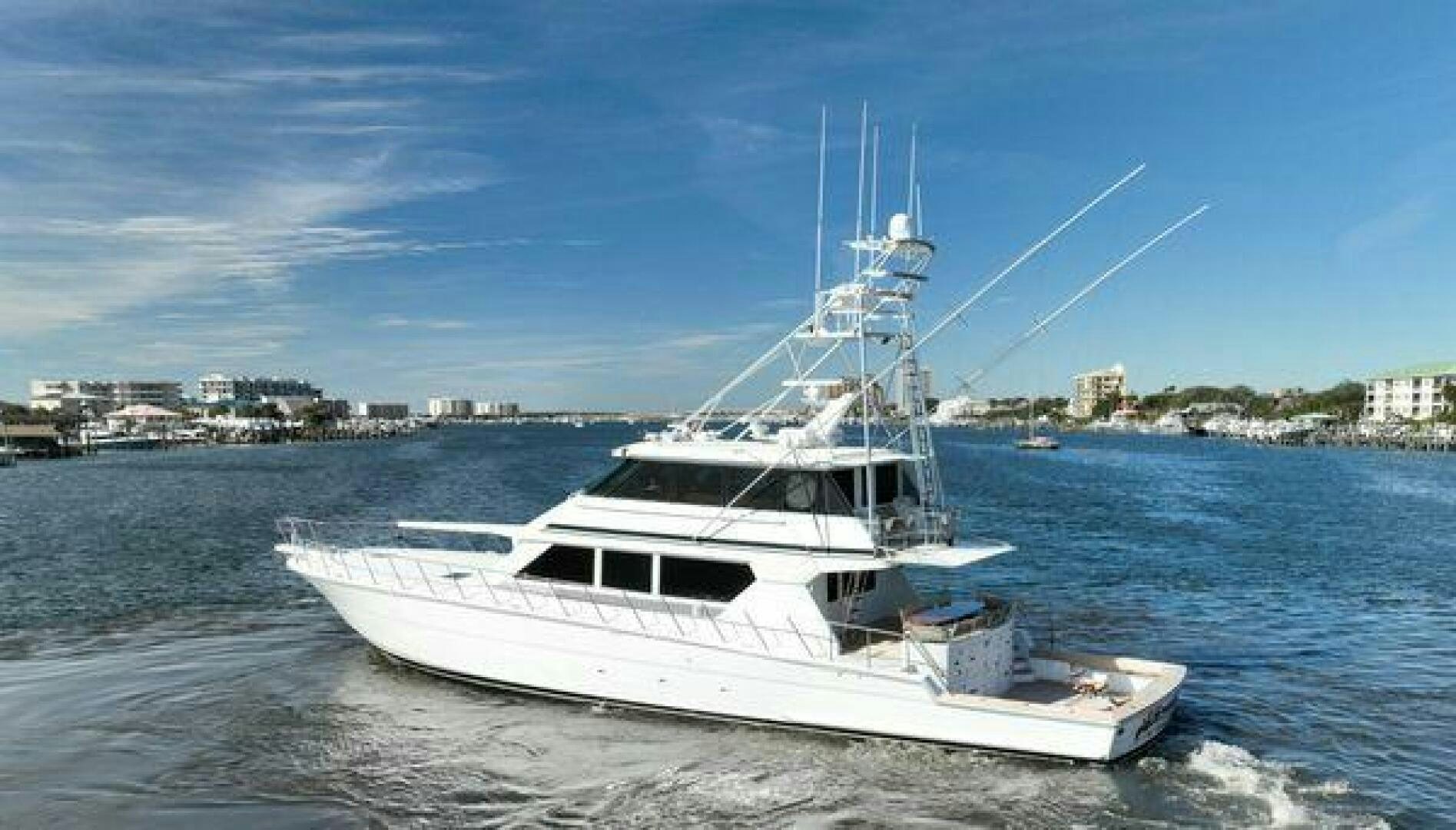 a boat on the water aboard POLE POSITION Yacht for Sale