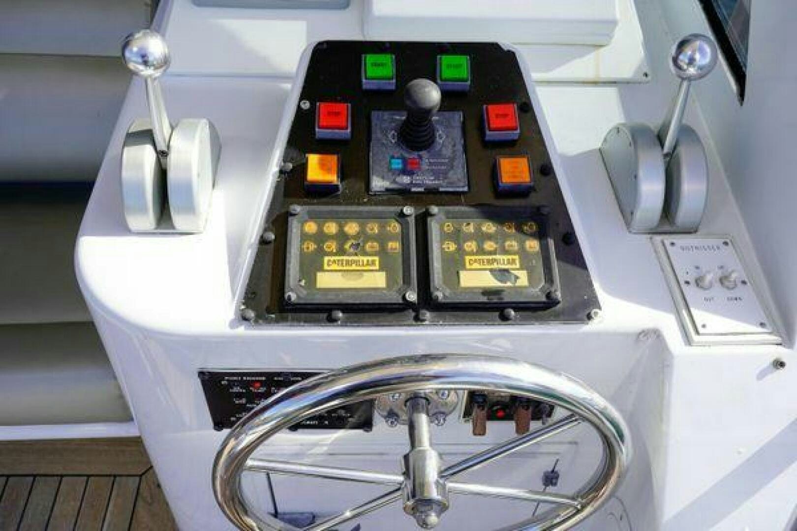 the inside of a car aboard POLE POSITION Yacht for Sale