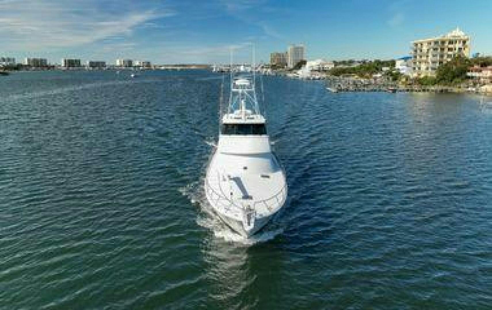 a boat sailing on the water aboard POLE POSITION Yacht for Sale
